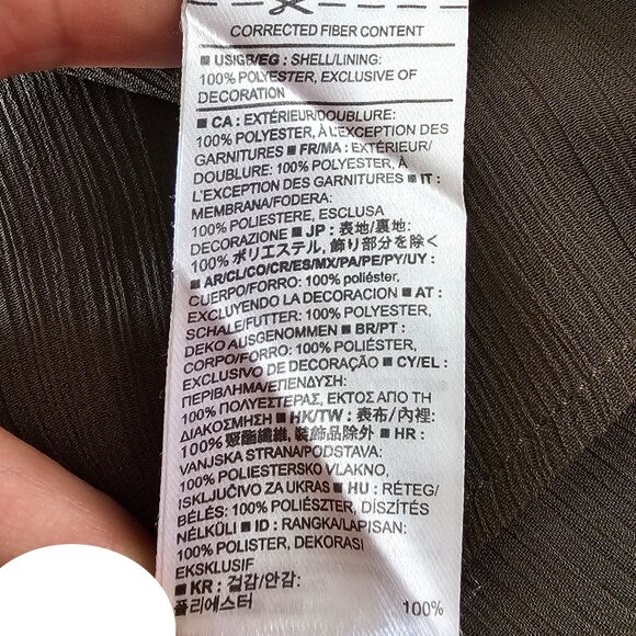 Banana Republic Ruched Pintuck Smocked Sleeveless Blouse Top, S, Olive - Picture 7 of 9